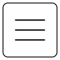 Bar and list icon concept in black line color vector