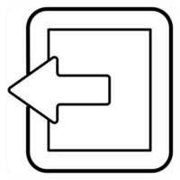 Tablet icon concept in black line color vector