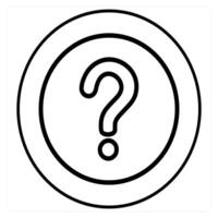 Have Question and query icon concept in black line color vector