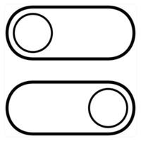 Toggle Switch and power icon concept in black line color vector