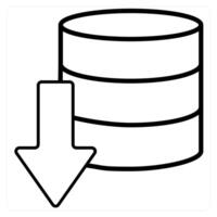 Download Server icon concept in black line color vector