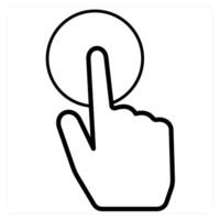 Censor Touch icon concept in black line color vector