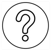 Question and info icon concept in black line color vector