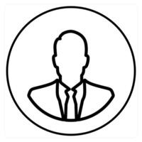 Account Profile icon concept in black line color vector