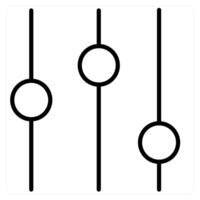Music levels icon concept in black line color vector