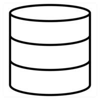 Database Server icon concept in black line color vector