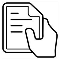 Text File icon concept in black line color vector