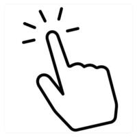 Censor Touch icon in black line color vector