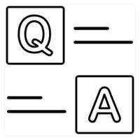 Questionnaire icon concept in black line color vector