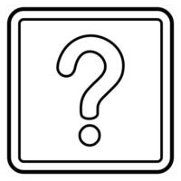 Question and query concept in black line color vector