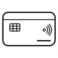 Atm Card icon concept in black line color vector