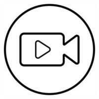 Call in black line color vector