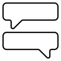 Chat and communication icon concept in black line color vector
