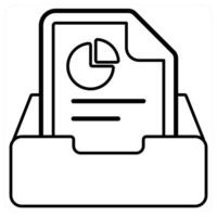 Save Document icon concept in black line color vector