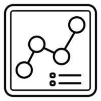 Growth Chart icon concept in black line color vector