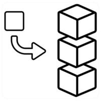 Add Stack icon concept in black line color vector