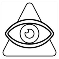 Vision and view icon concept in black line color vector