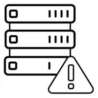 Error In Drive icon concept in black line color vector