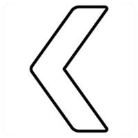 Back and arrow icon concept in black line color vector