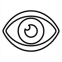 Vision and view in black line color vector