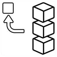 Remove Stack icon concept in black line color vector