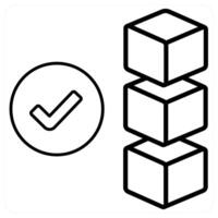 Verified Drive icon concept in black line color vector