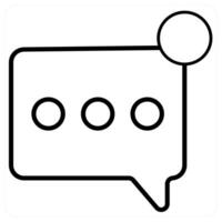Notification and info icon concept in black line color vector