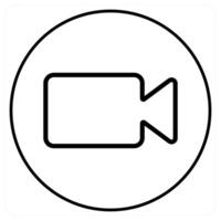 Call icon in black line color vector