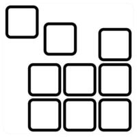 Puzzle icon concept in black line color vector