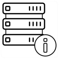 Help and info icon concept in black line color vector