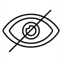 Hide icon concept in black line color vector