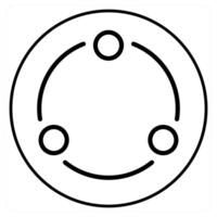 Global Service icon concept in black line color vector