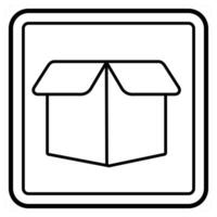 Building icon concept in black line color vector