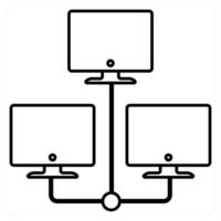 Refresh message icon concept in black line color vector