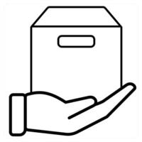 Server and storage icon concept in black line color vector