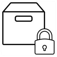 Forward Parcel icon in black line color vector