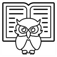 Educate icon concept in black line color vector