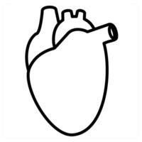 heart icon concept in black line color vector