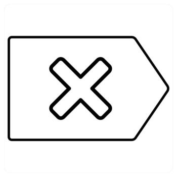 delete and remove icon concept in black line color vector