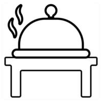 Cook icon concept in black line color vector