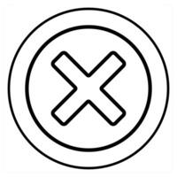 remove and trash icon concept in black line color vector