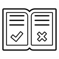 to do list icon in black line color vector
