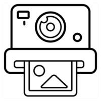 picture icon concept in black line color vector