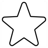 star icon concept in black line color vector