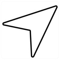 Navigation icon concept in black line color vector