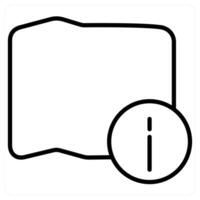 Map Information icon concept in black line color vector