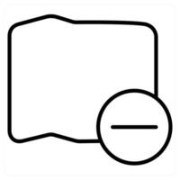 Map and way icon concept in black line color vector