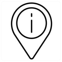 Location and navigate icon concept in black line color vector