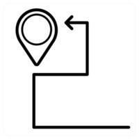 Route and way concept in black line color vector