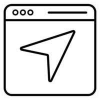 Send icon concept in black line color vector